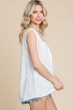 Load image into Gallery viewer, PS Drape Center Tank Blouse WHITE
