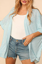 Load image into Gallery viewer, Banded Edge Dolman Cardi LT BLUE
