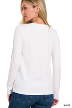 Load image into Gallery viewer, Crew Neck Long Sleeve T-Shirt WHITE
