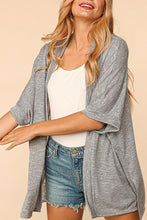 Load image into Gallery viewer, Banded Edge Dolman Cardi GREY
