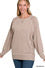 French Terry Pullover With Pockets ASH MOCHA
