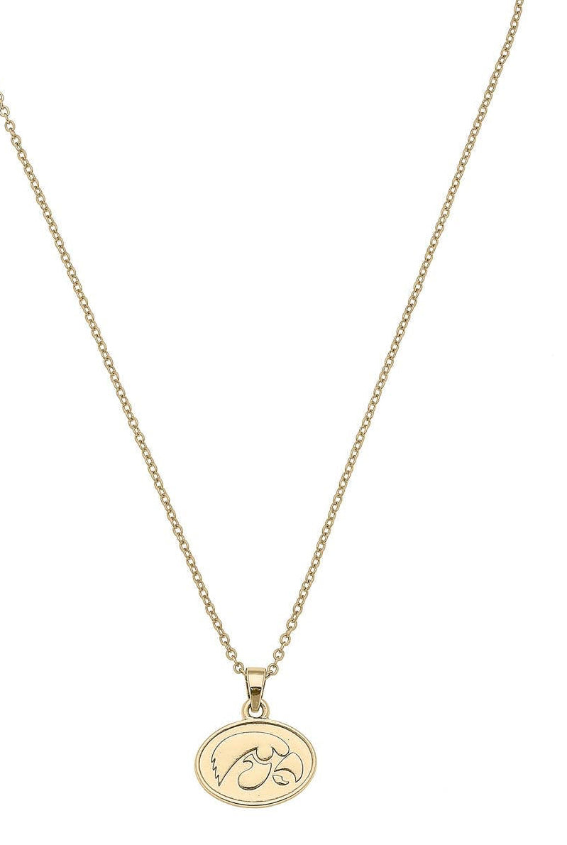 Iowa Hawkeyes 24K Gold Plated Pendant Necklace