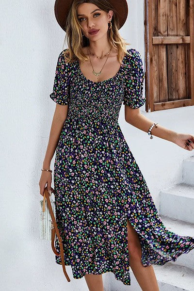 Savannah Floral Dress NAVY