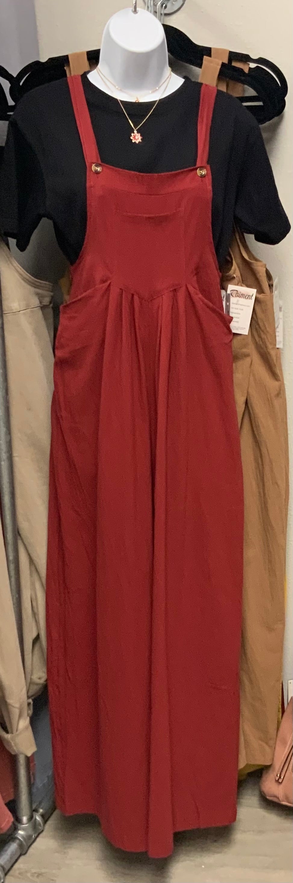Wide Leg Pocketed Jumper WINE