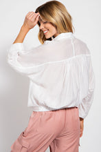 Load image into Gallery viewer, Crinkled Button Down Shirt WHITE
