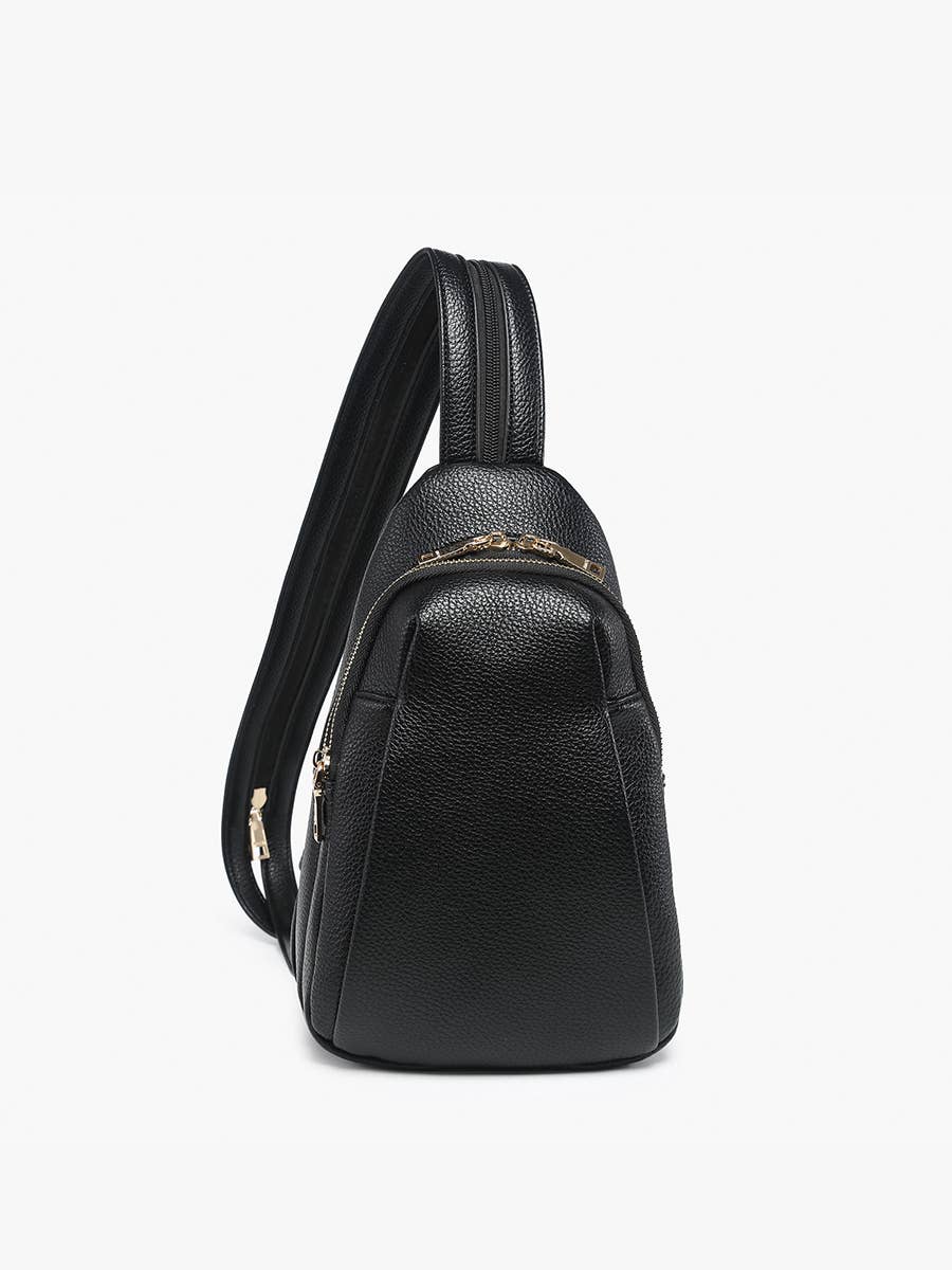 Ari Detailed Sling Bag/Backpack Black