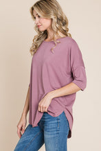 Load image into Gallery viewer, Crew Neck Tunic LT PLUM
