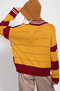 Stripe Pattern Sweater CYCLONE