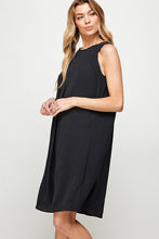 Load image into Gallery viewer, Anna Pleated A~Line Dress BLACK

