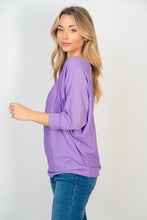 Load image into Gallery viewer, Madelyn 3/4 Sleeve Top LAVENDER
