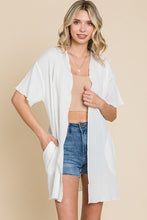 Load image into Gallery viewer, Merrow Edge Oversize Duster WHITE

