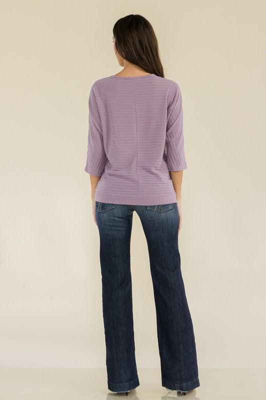 Pearl Dolman Detail Sweater LILAC