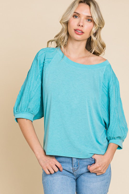 PS Solid T/R Span Top TURQUOISE