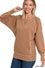 French Terry Pullover With Pockets DEEP CAMEL