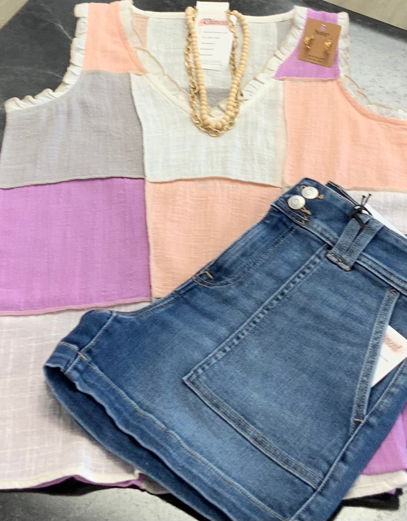 Boho Breeze Patchwork Tank MULTI