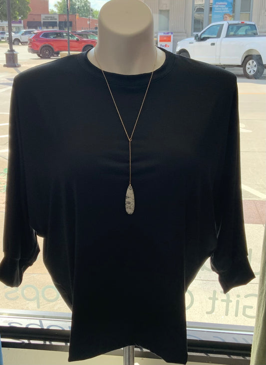 3/4 Luxe Dolman BLACK