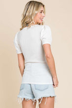 Load image into Gallery viewer, V Neck Ruching Top WHITE
