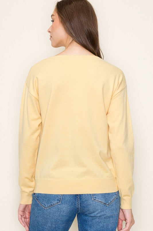 Quinn Super Soft Pullover Sweater LT YELLOW