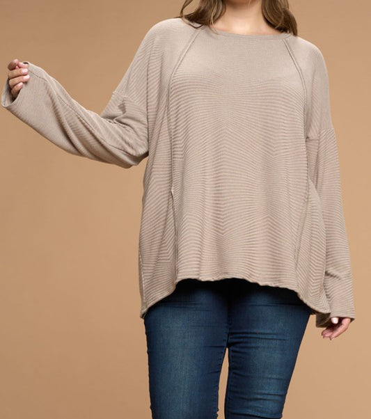 PS Round Neck  Knit LATTE