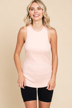 Load image into Gallery viewer, Crew Neck Sleeveless Tank PEACH
