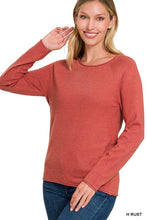 Load image into Gallery viewer, Viscose Round Neck Sweater RUST
