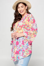 Load image into Gallery viewer, PS Floral Kimono HOT PINK
