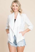 Load image into Gallery viewer, Single Lapel Fitted Jacket WHITE

