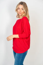 Load image into Gallery viewer, Madelyn 3/4 Sleeve Top RED
