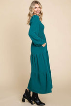 Load image into Gallery viewer, Square Neck Smock Long Dress HUNTER
