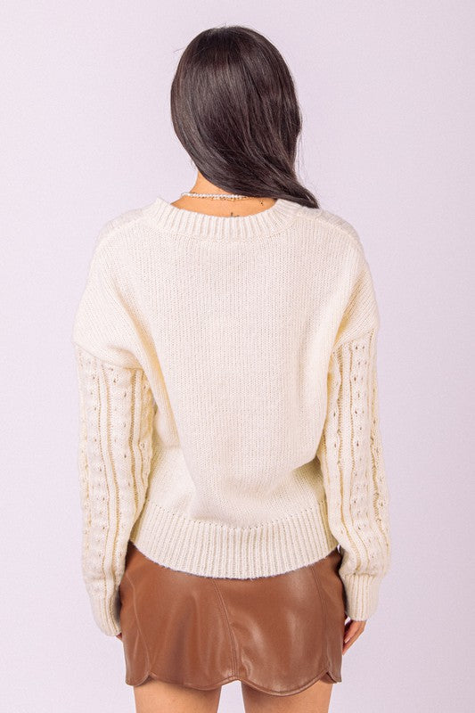 Cable Knit Cozy Sweater CREAM