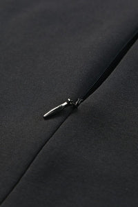 Zipper Back Layered Romper BLACK