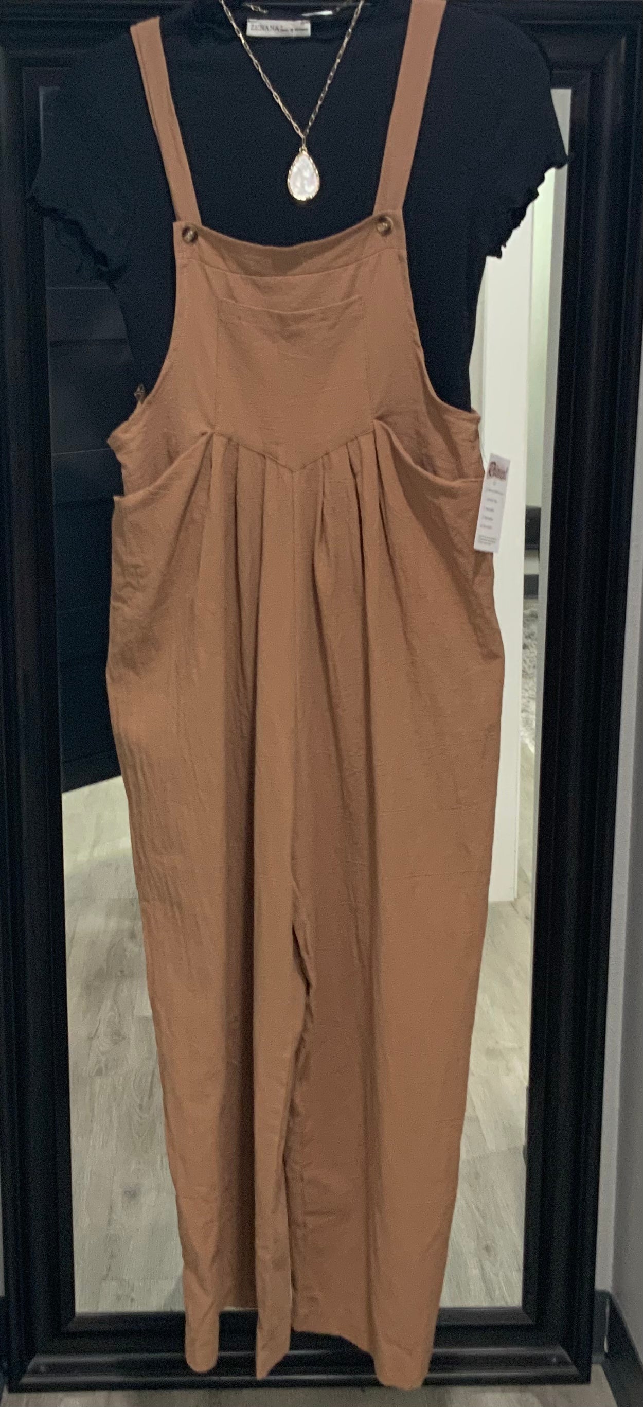 Wide Leg Pocketed Jumper MOCHA