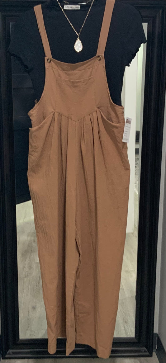 Wide Leg Pocketed Jumper MOCHA