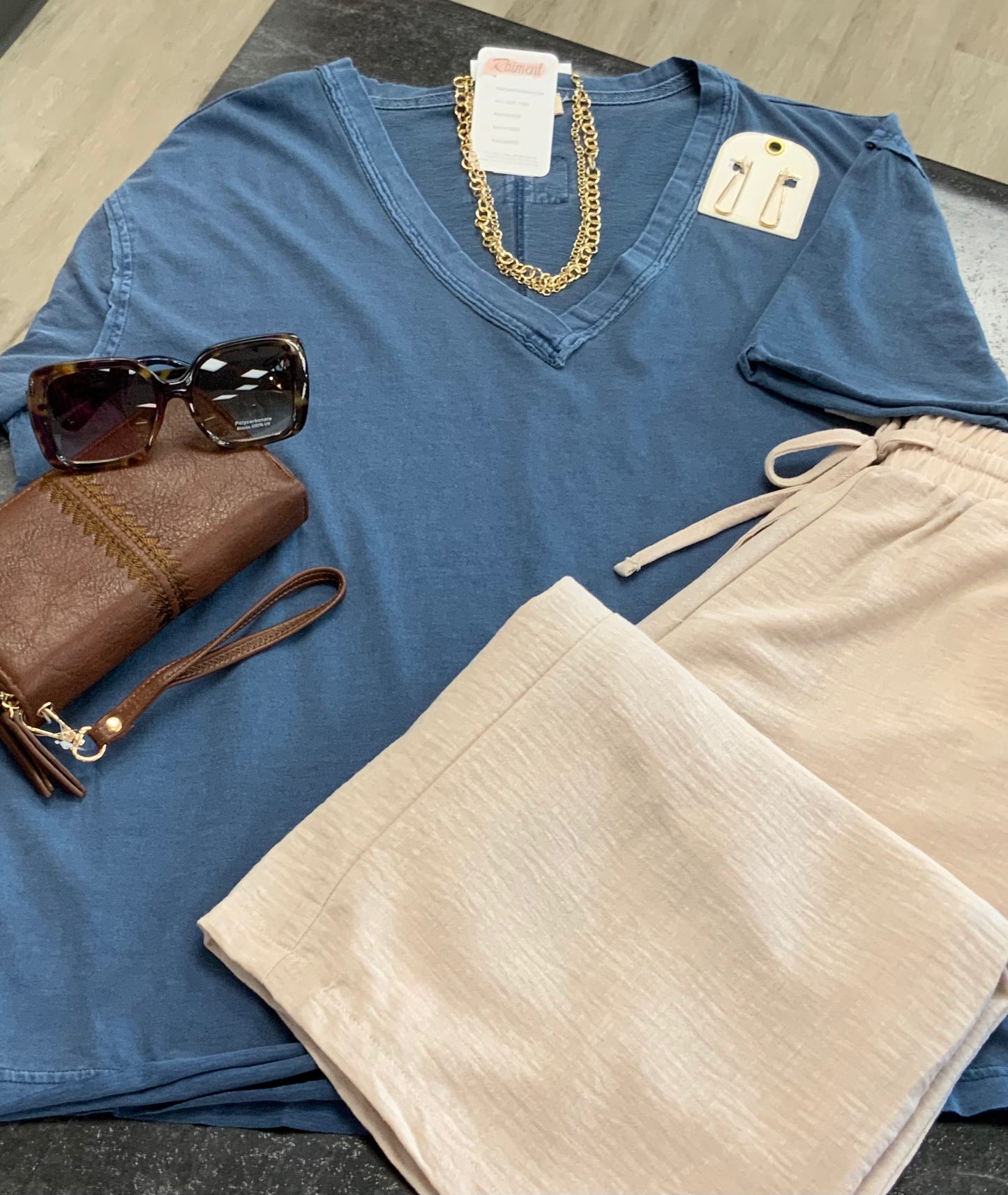 Vintage Wash Essential Tee BLUE