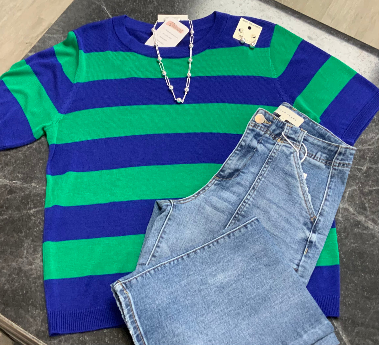 Varsity Rugby Knit Top ROYAL