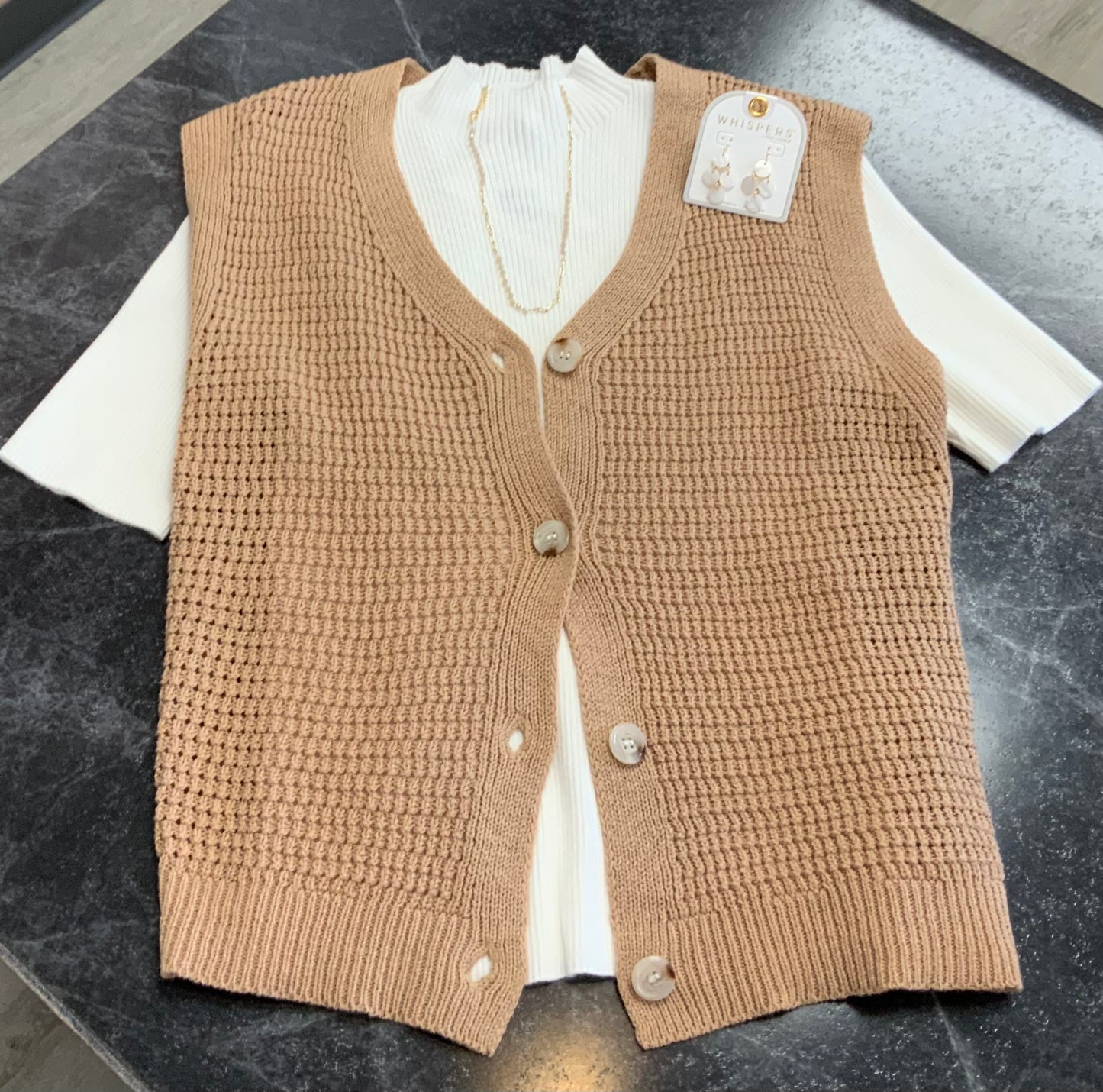 Willow Sweater Vest TAUPE