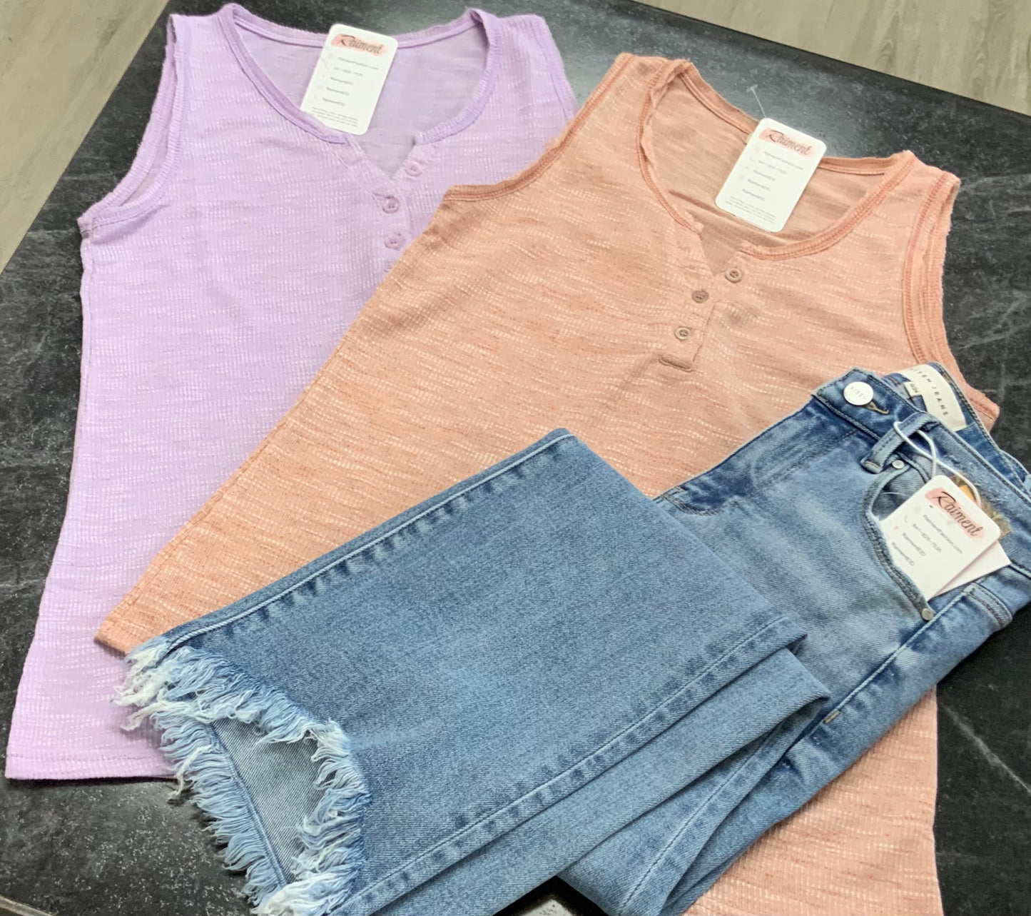Core Comfort Henley Tank LAVENDER