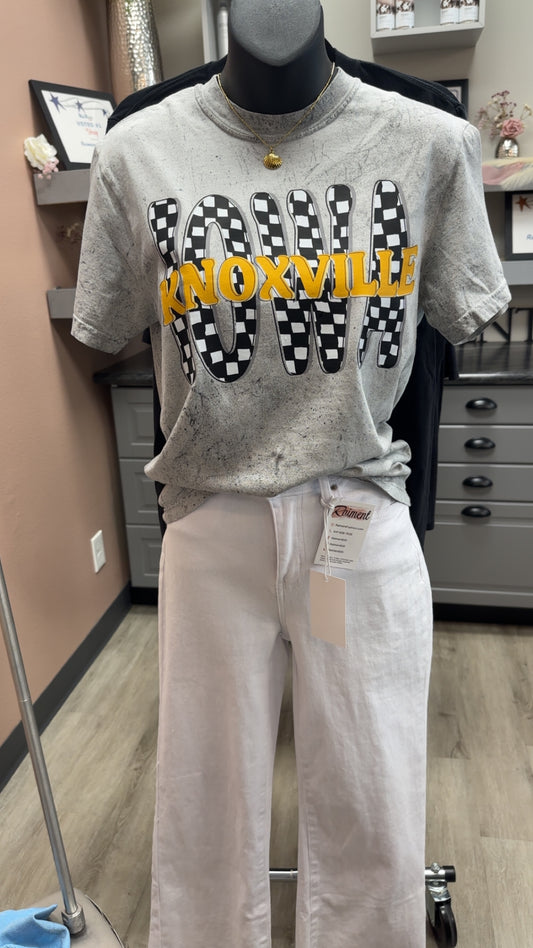 Knoxville Iowa Checkmate Tee SMOKE