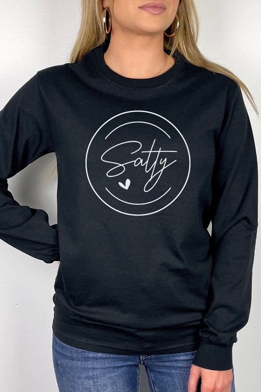 Salty Graphic Long Sleeve Tee BLACK