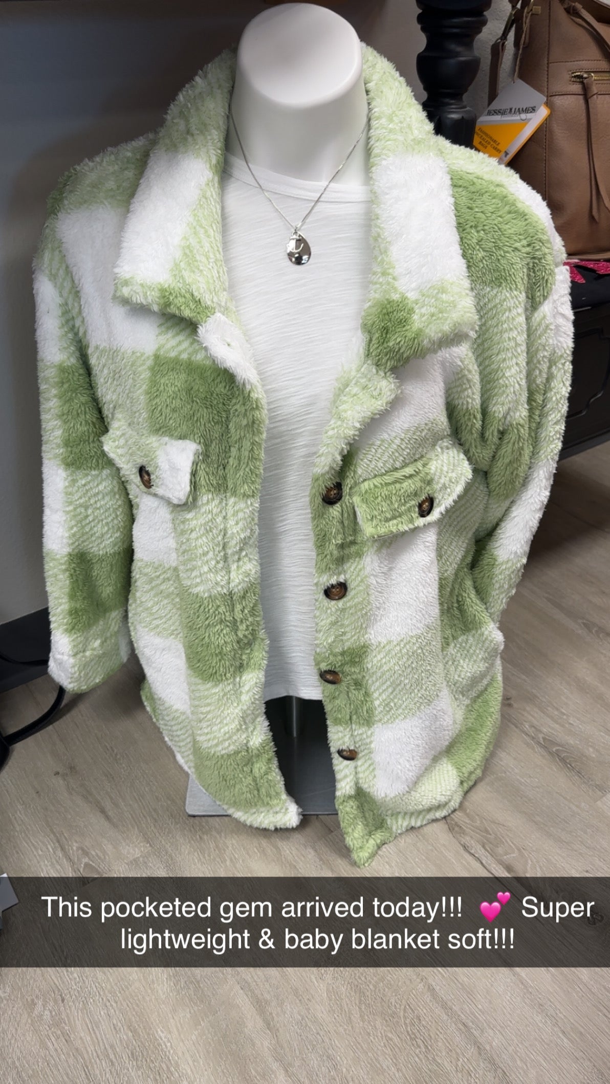 Spring Checked Teddy Shacket LODEN