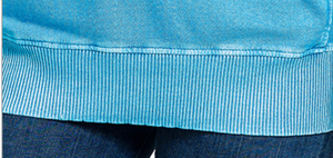 French Terry Pullover With Pockets OCEAN BLUE