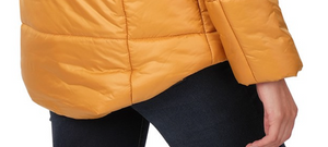 Puffer Jacket With Pockets MUSTARD