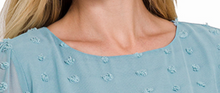 Load image into Gallery viewer, Swiss Dot Blouse BLUE GREY
