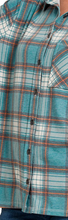 Load image into Gallery viewer, Plaid Roll-Up Shacket TEAL
