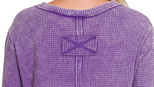 Load image into Gallery viewer, Washed Baby Waffle Top VIOLET
