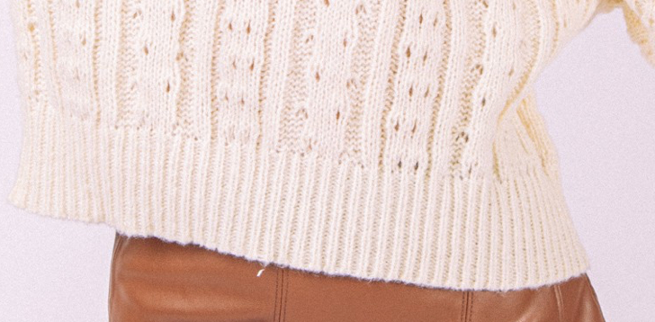 Cable Knit Cozy Sweater CREAM