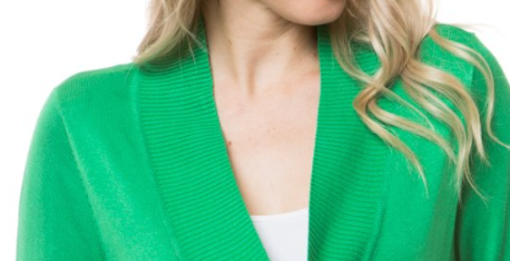 Marisol Pocketed Sweater Cardi GREEN