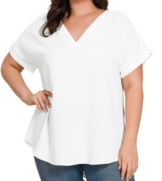 PS Airflow V~Neck WHITE