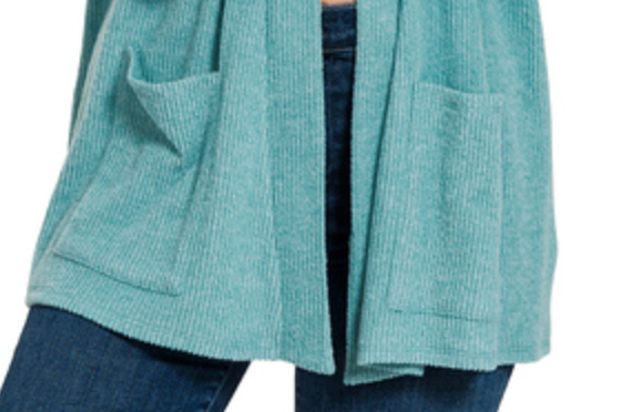 Perfect Weight Cardi DUSTY TEAL