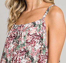 Load image into Gallery viewer, Selena Floral Ruffle Hem Tank CORAL
